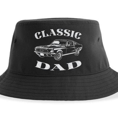 Funny Dad Classic Car Graphic Sustainable Bucket Hat