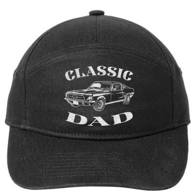 Funny Dad Classic Car Graphic 7-Panel Snapback Hat