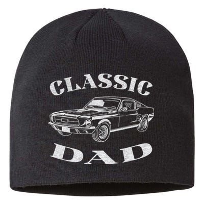 Funny Dad Classic Car Graphic Sustainable Beanie