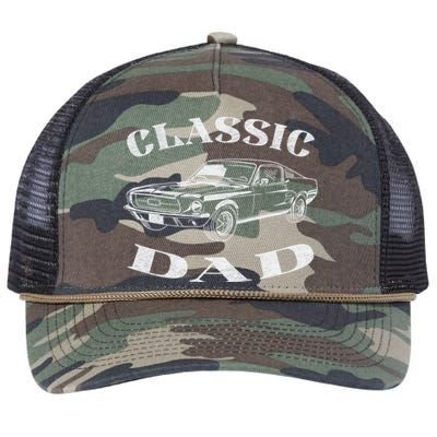 Funny Dad Classic Car Graphic Retro Rope Trucker Hat Cap