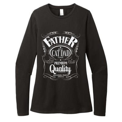 Fathers Day Cat Dad Birthday Vintage One Of A Kind Best Womens CVC Long Sleeve Shirt