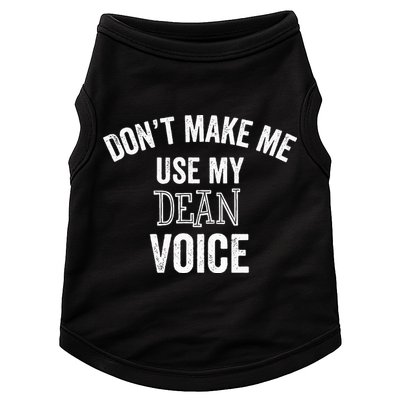 Funny Dean College University Department Promotion Doggie Tank