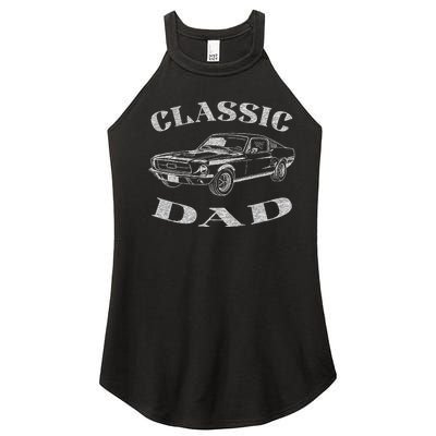 Funny Dad Classic Car Graphic Women’s Perfect Tri Rocker Tank