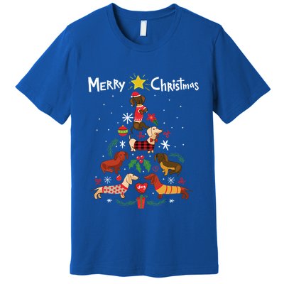 Funny Dachshund Christmas Tree Gift Ornat Gift Premium T-Shirt