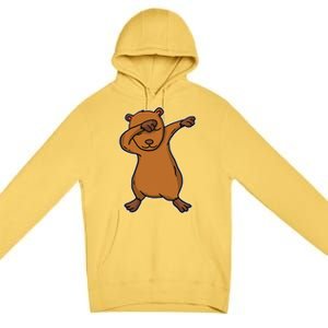 Funny Dabbing Capybara Gift Water Pig Dab Dance Premium Pullover Hoodie