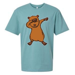 Funny Dabbing Capybara Gift Water Pig Dab Dance Sueded Cloud Jersey T-Shirt