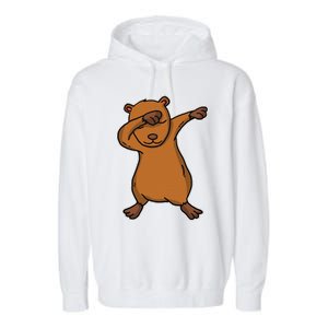 Funny Dabbing Capybara Gift Water Pig Dab Dance Garment-Dyed Fleece Hoodie