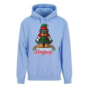 Funny Dog Costume Rottweiler Christmas Gift Unisex Surf Hoodie