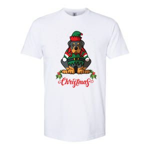 Funny Dog Costume Rottweiler Christmas Gift Softstyle CVC T-Shirt