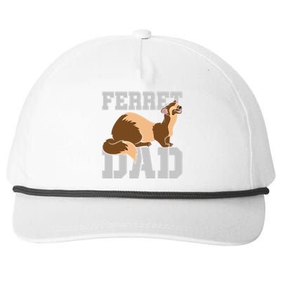 Ferret Dad Cute Pet Animal Lover Daddy Ferret Gift Snapback Five-Panel Rope Hat