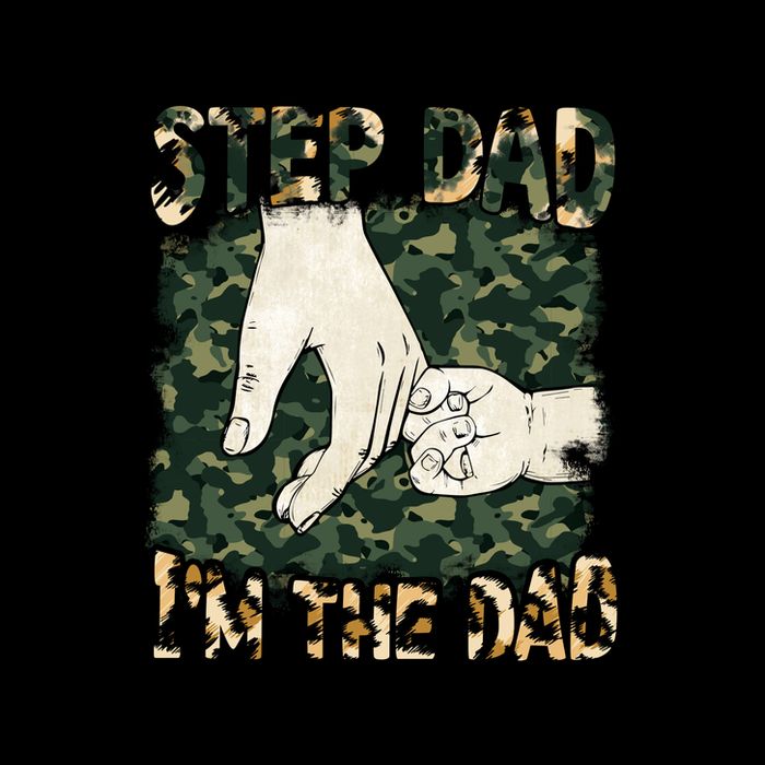 Father's Day Camo I'm Not The Step Dad I'm The Dad Veteran 7-Panel Snapback Hat