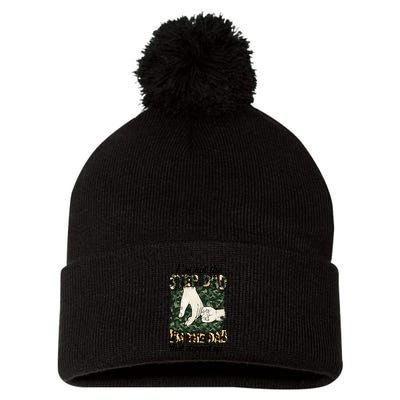 Father's Day Camo I'm Not The Step Dad I'm The Dad Veteran Pom Pom 12in Knit Beanie