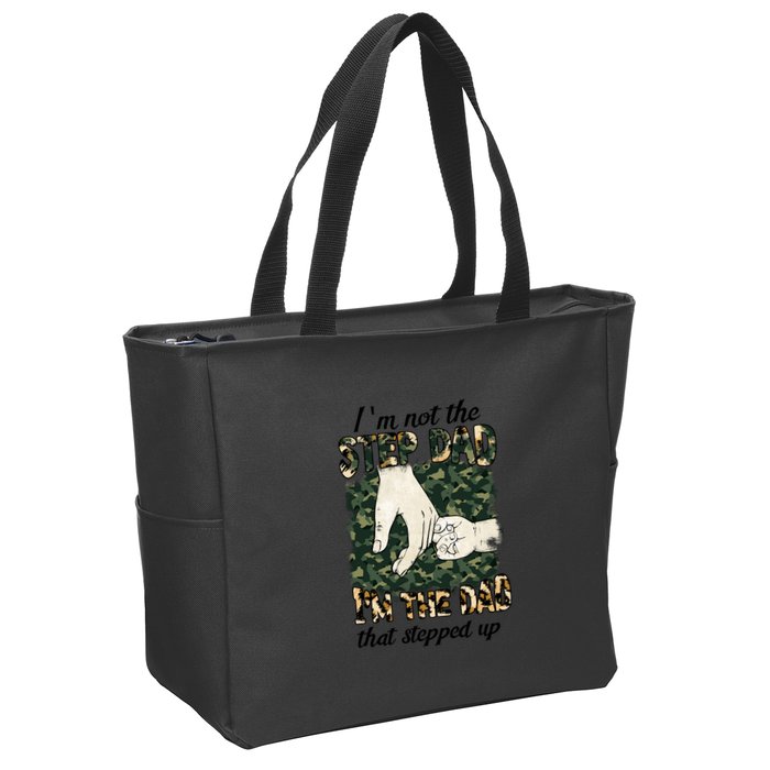 Father's Day Camo I'm Not The Step Dad I'm The Dad Veteran Zip Tote Bag