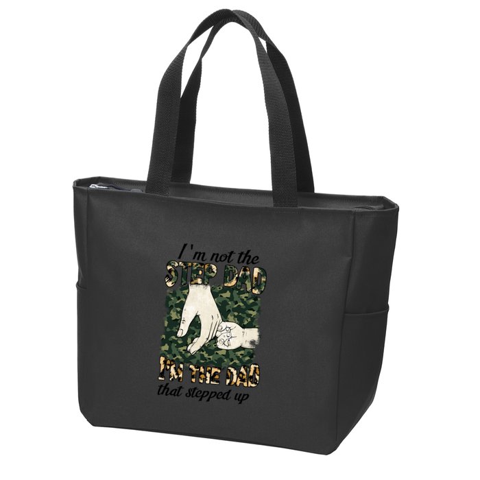 Father's Day Camo I'm Not The Step Dad I'm The Dad Veteran Zip Tote Bag