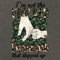 Father's Day Camo I'm Not The Step Dad I'm The Dad Veteran Cotton Canvas Backpack