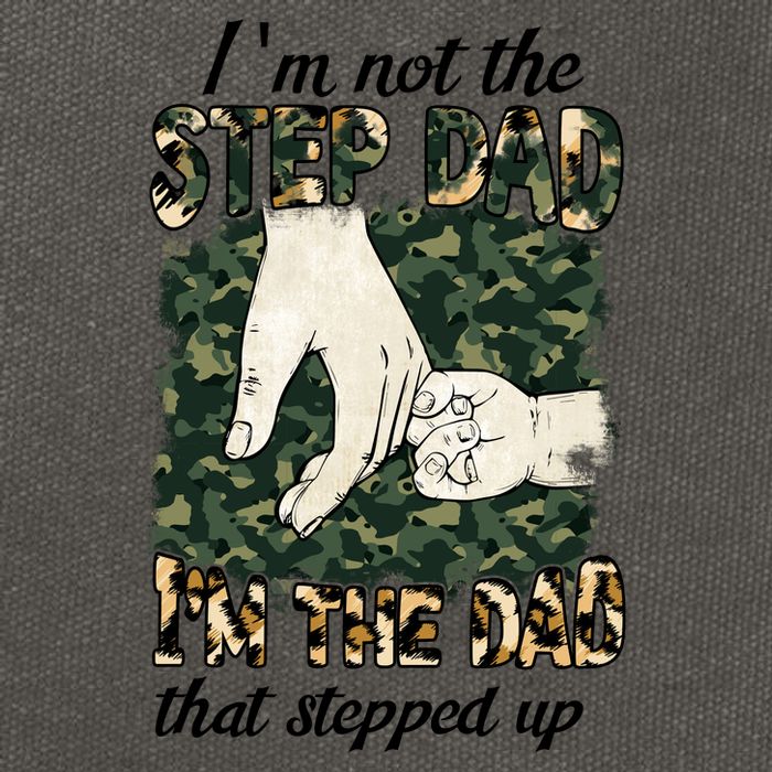 Father's Day Camo I'm Not The Step Dad I'm The Dad Veteran Cotton Canvas Backpack