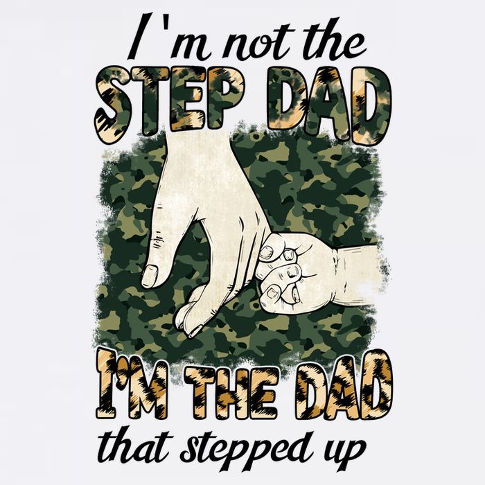 Father's Day Camo I'm Not The Step Dad I'm The Dad Veteran Button