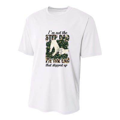 Father's Day Camo I'm Not The Step Dad I'm The Dad Veteran Youth Performance Sprint T-Shirt