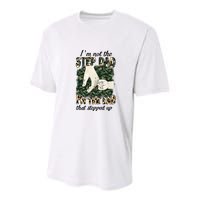 Father's Day Camo I'm Not The Step Dad I'm The Dad Veteran Youth Performance Sprint T-Shirt