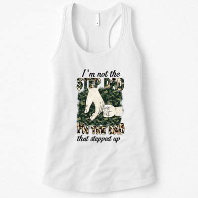 Father's Day Camo I'm Not The Step Dad I'm The Dad Veteran Womens Tank Top