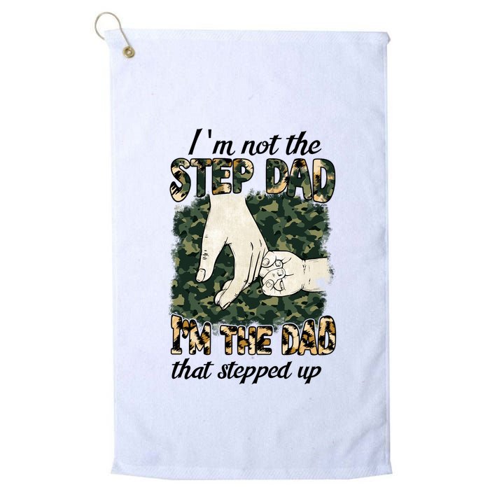 Father's Day Camo I'm Not The Step Dad I'm The Dad Veteran Golf Towel