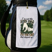 Father's Day Camo I'm Not The Step Dad I'm The Dad Veteran Golf Towel