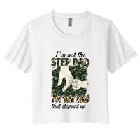 Father's Day Camo I'm Not The Step Dad I'm The Dad Veteran Crop Top