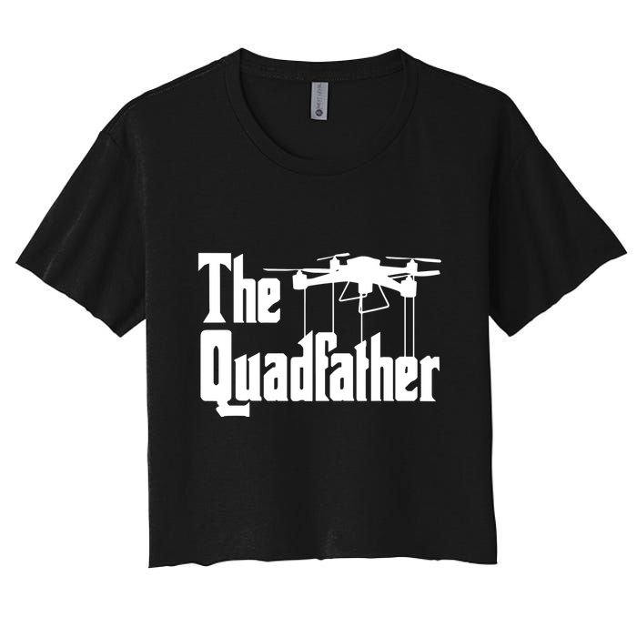 Funny Drone Commercial Or Small Drones Pilot RC Graphic Women's Crop Top Tee