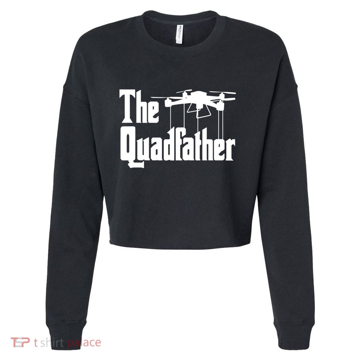 Funny Drone Commercial Or Small Drones Pilot RC Graphic Cropped Pullover Crew