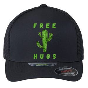 Funny Desert Cactus Plant Tree Lover Free Hugs Sarcastic Flexfit Unipanel Trucker Cap