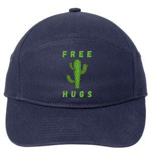 Funny Desert Cactus Plant Tree Lover Free Hugs Sarcastic 7-Panel Snapback Hat