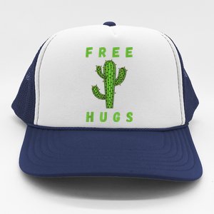 Funny Desert Cactus Plant Tree Lover Free Hugs Sarcastic Trucker Hat