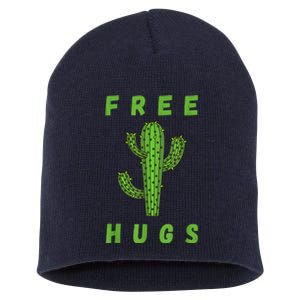 Funny Desert Cactus Plant Tree Lover Free Hugs Sarcastic Short Acrylic Beanie