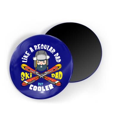 Fathers Day Cool Funny Daddy Gift Ski Dad Skiing Sport Cute Gift Magnet