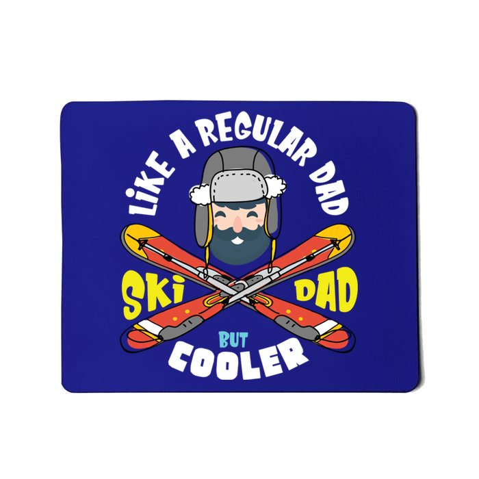 Fathers Day Cool Funny Daddy Gift Ski Dad Skiing Sport Cute Gift Mousepad