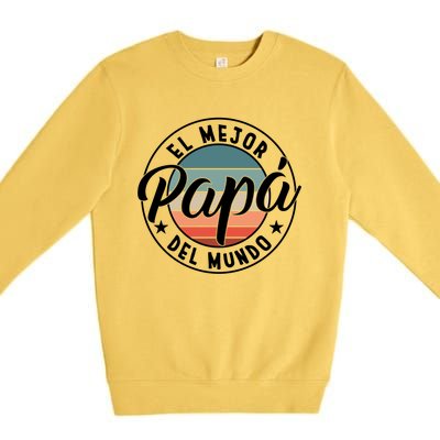 Father's Day Celebration Gift The Best Pope In The World Gift Premium Crewneck Sweatshirt