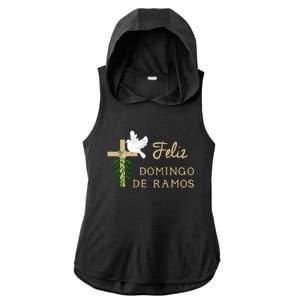 Feliz Domingo De Ramos Palm Sunday Gift Ladies PosiCharge Tri-Blend Wicking Draft Hoodie Tank