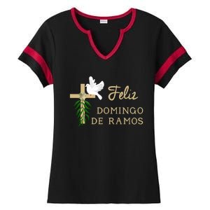 Feliz Domingo De Ramos Palm Sunday Gift Ladies Halftime Notch Neck Tee