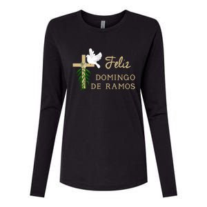 Feliz Domingo De Ramos Palm Sunday Gift Womens Cotton Relaxed Long Sleeve T-Shirt