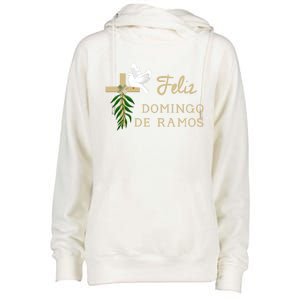 Feliz Domingo De Ramos Palm Sunday Gift Womens Funnel Neck Pullover Hood