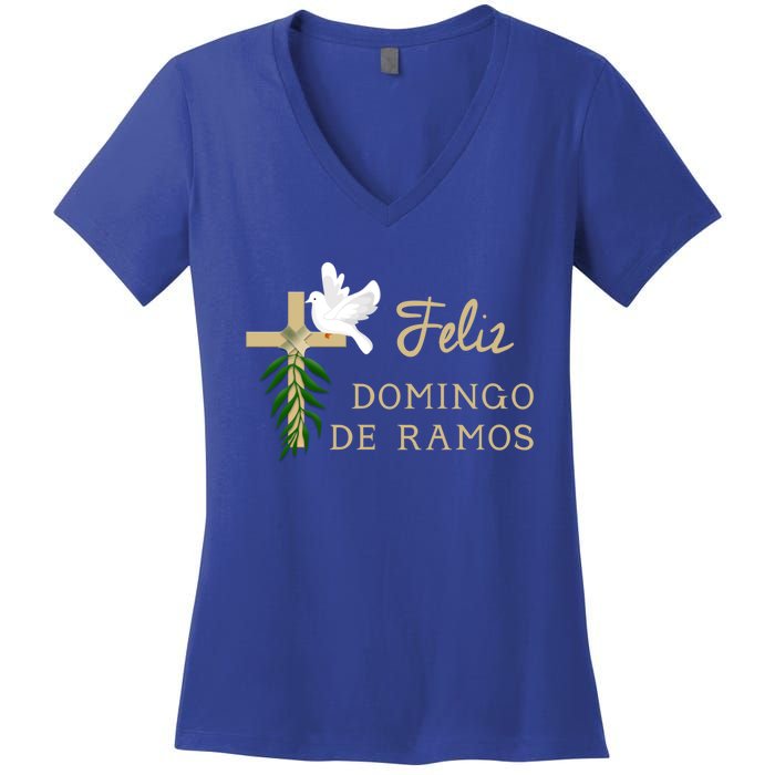 Feliz Domingo De Ramos Palm Sunday Gift Women's V-Neck T-Shirt