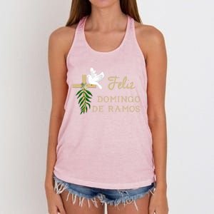 Feliz Domingo De Ramos Palm Sunday Gift Women's Knotted Racerback Tank