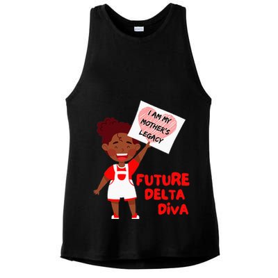 Future Delta Diva Black Sorority 1913 Ladies PosiCharge Tri-Blend Wicking Tank