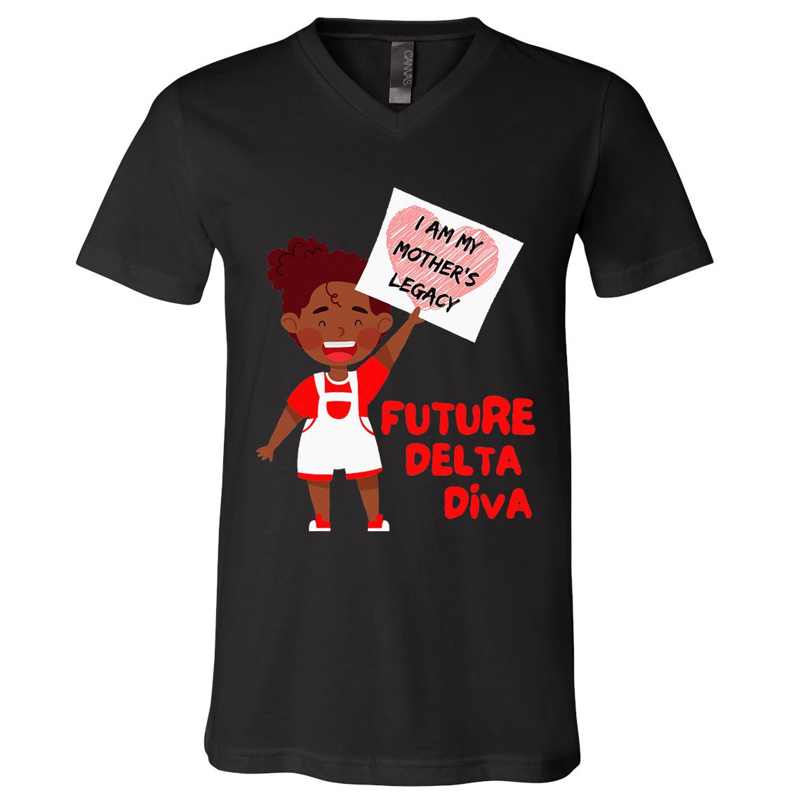 Future Delta Diva Black Sorority 1913 V-Neck T-Shirt