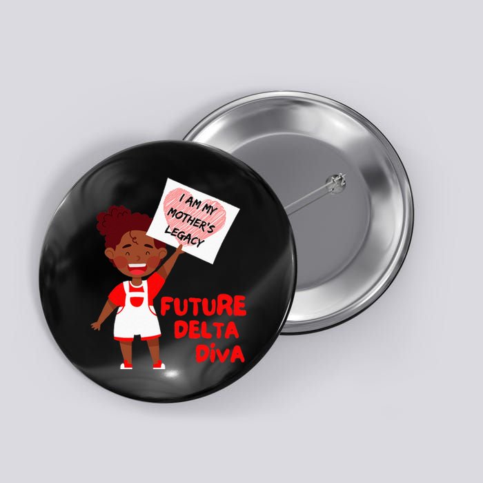 Future Delta Diva Black Sorority 1913 Button