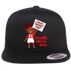 Future Delta Diva Black Sorority 1913 Flat Bill Trucker Hat