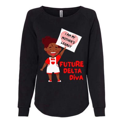 Future Delta Diva Black Sorority 1913 Womens California Wash Sweatshirt