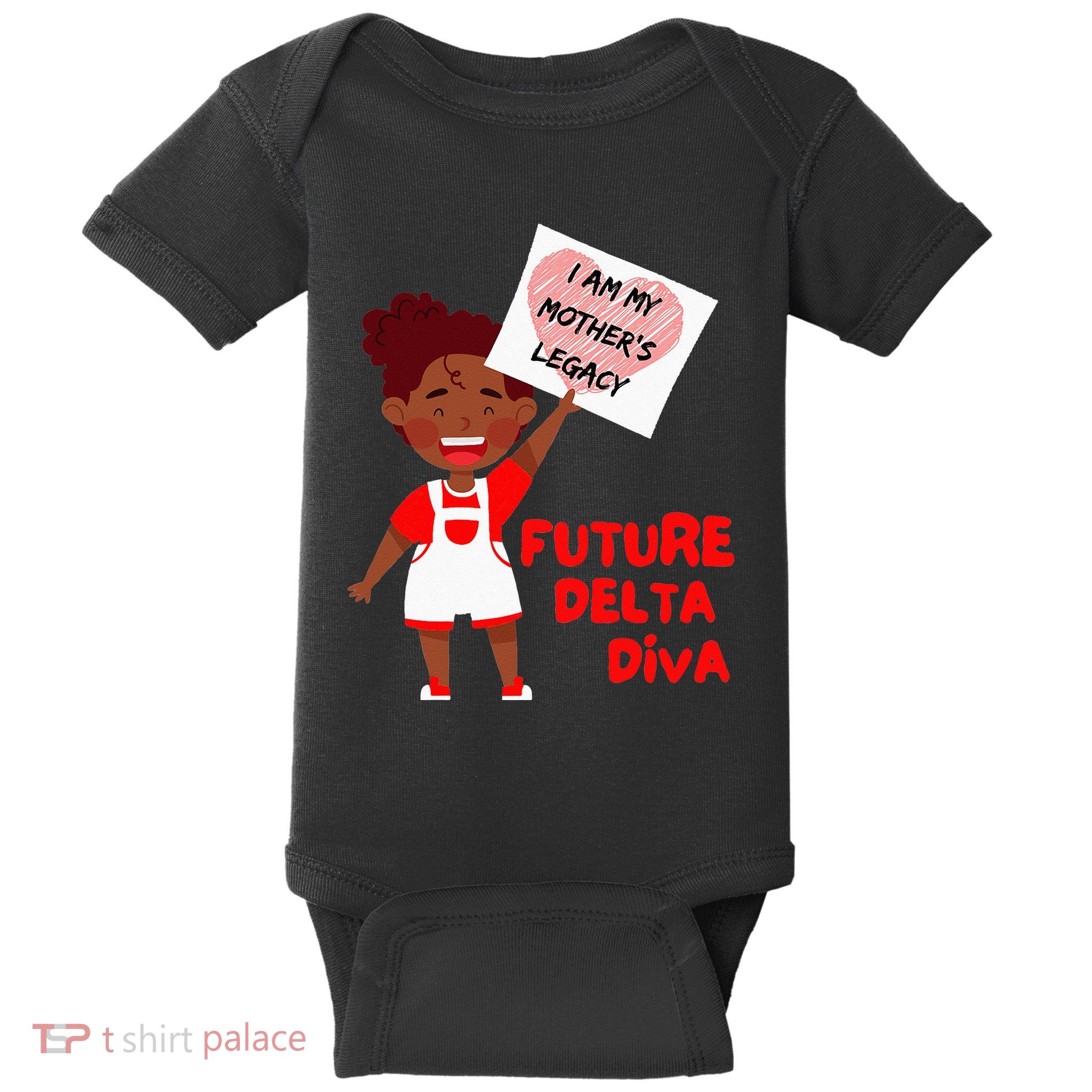 Future Delta Diva Black Sorority 1913 Baby Bodysuit