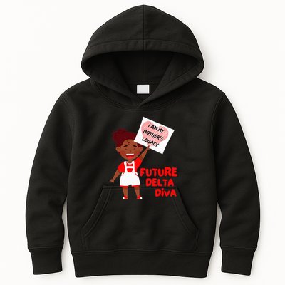 Future Delta Diva Black Sorority 1913 Kids Hoodie