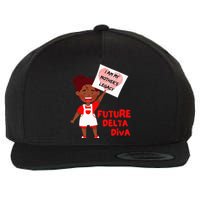 Future Delta Diva Black Sorority 1913 Wool Snapback Cap